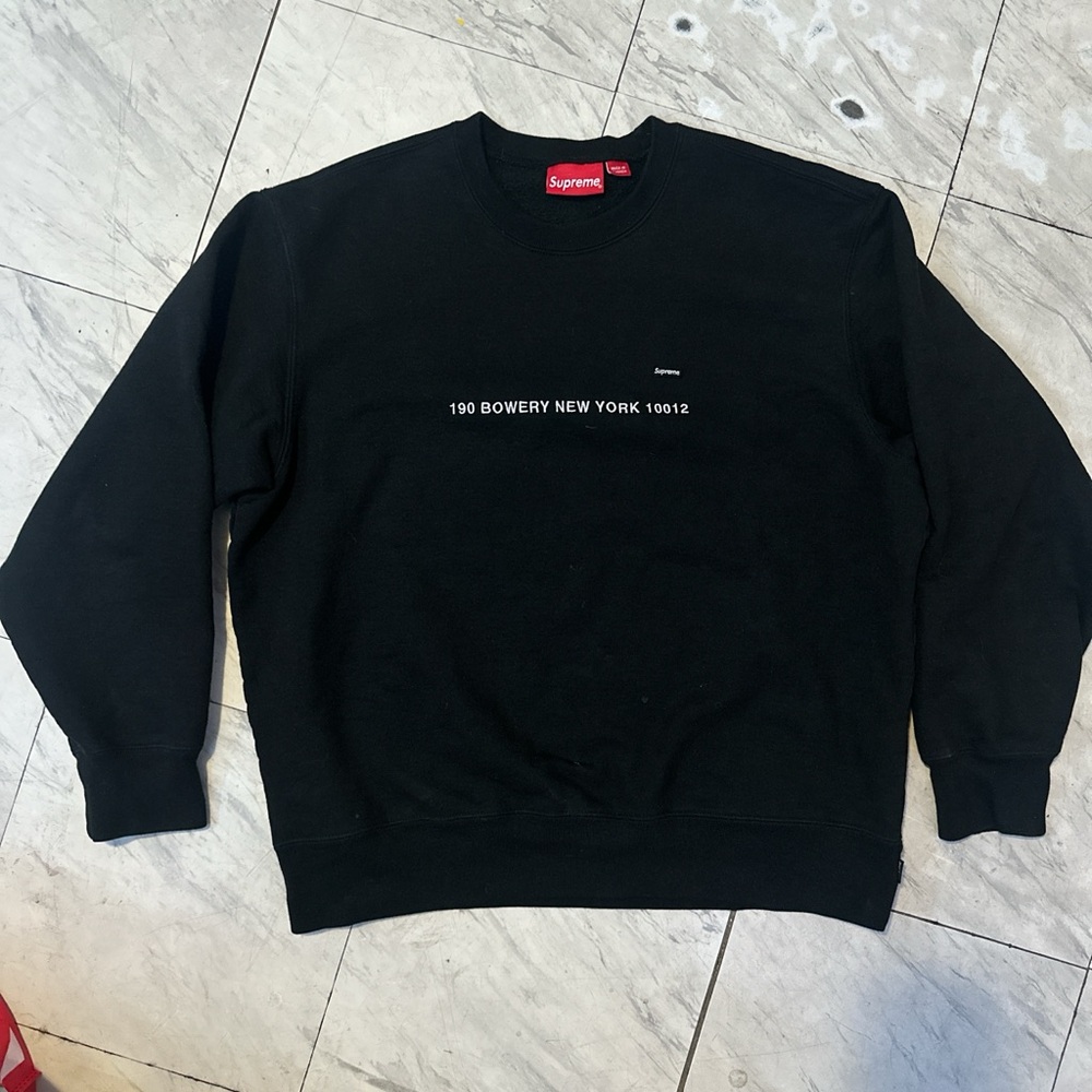 Supreme Black Crewneck Sweater